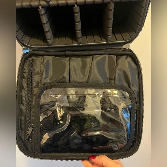 LACATTURA Travel Makeup bag, Leather Makeup Train Case - NWOT - Picture 11 of 13